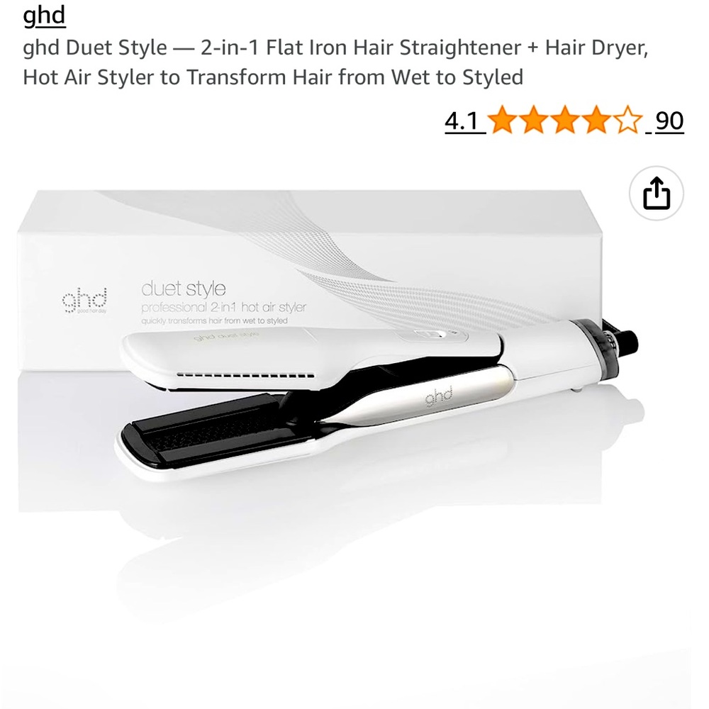 ghd Duet Style ― 2-in-1 Flat Iron Hair Straightener + Hair Dryer, Hot Air Styler